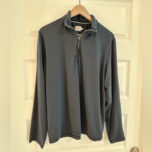 Faherty Quarter Zip Pullover Gray Blue Size M